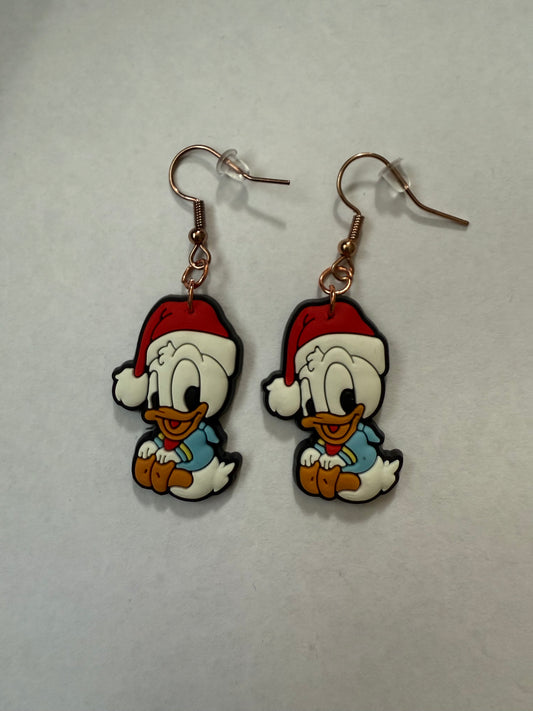 Christmas Donald Duck earrings