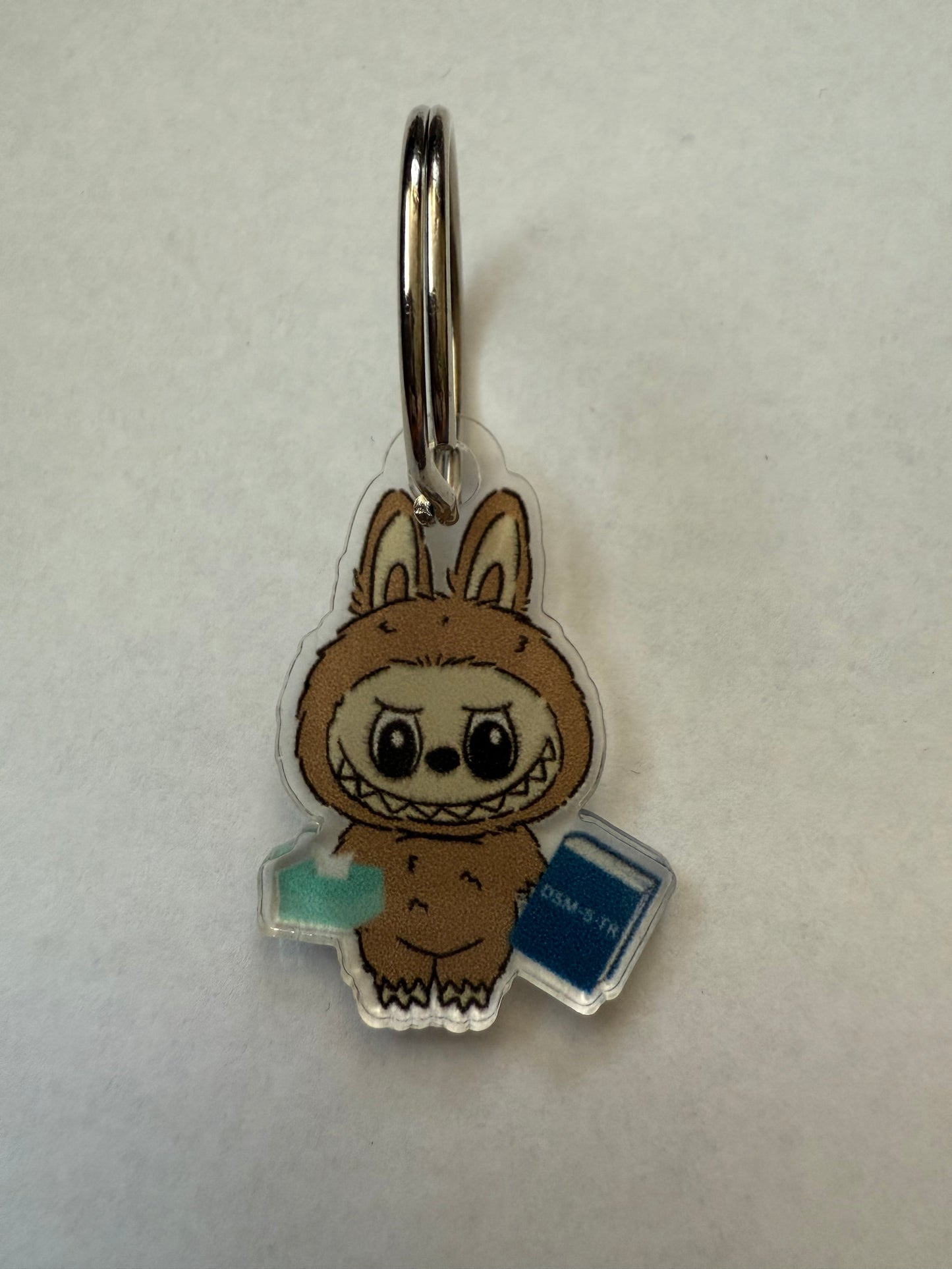 Labubu therapist keychain