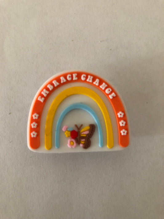 Embrace change croc charm