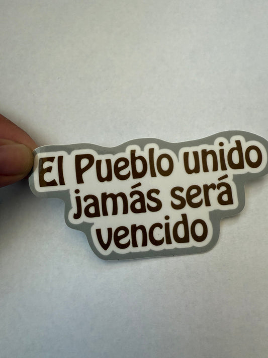 El pueblo unido jamás será vencido sticker