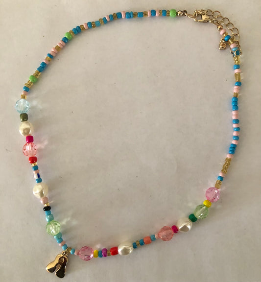 Necklace choker with “A” initial