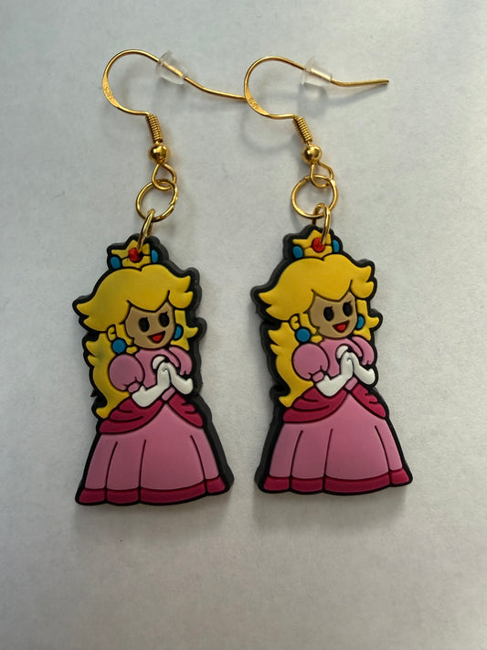 Super Mario Bros Princess Peach earrings