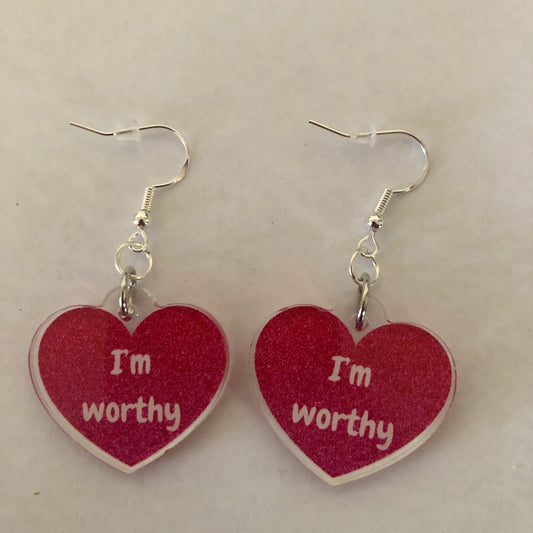 Valentine’s Day I’m worthy earrings