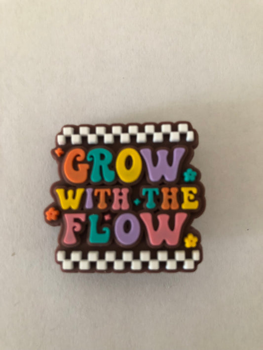 Grow with the flow croc charm