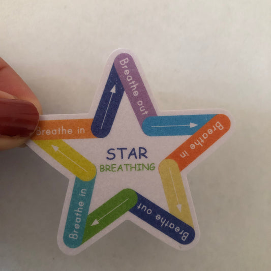 Star breathing sensory sticker for anxiety relief