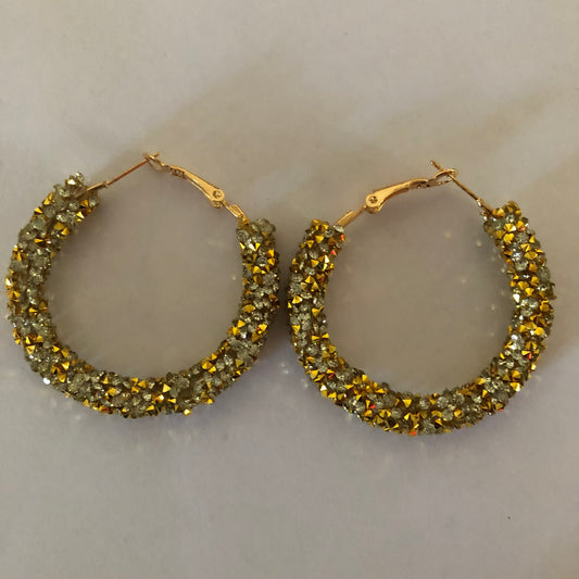 Beaded hoop earrings