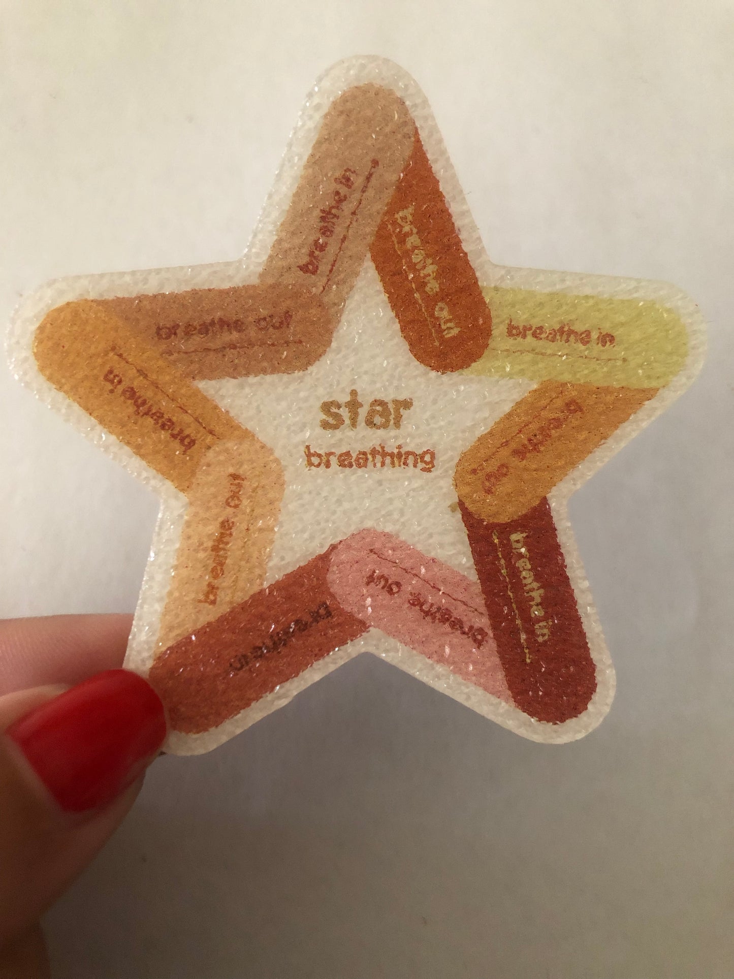 Star breathing sensory sticker for anxiety relief