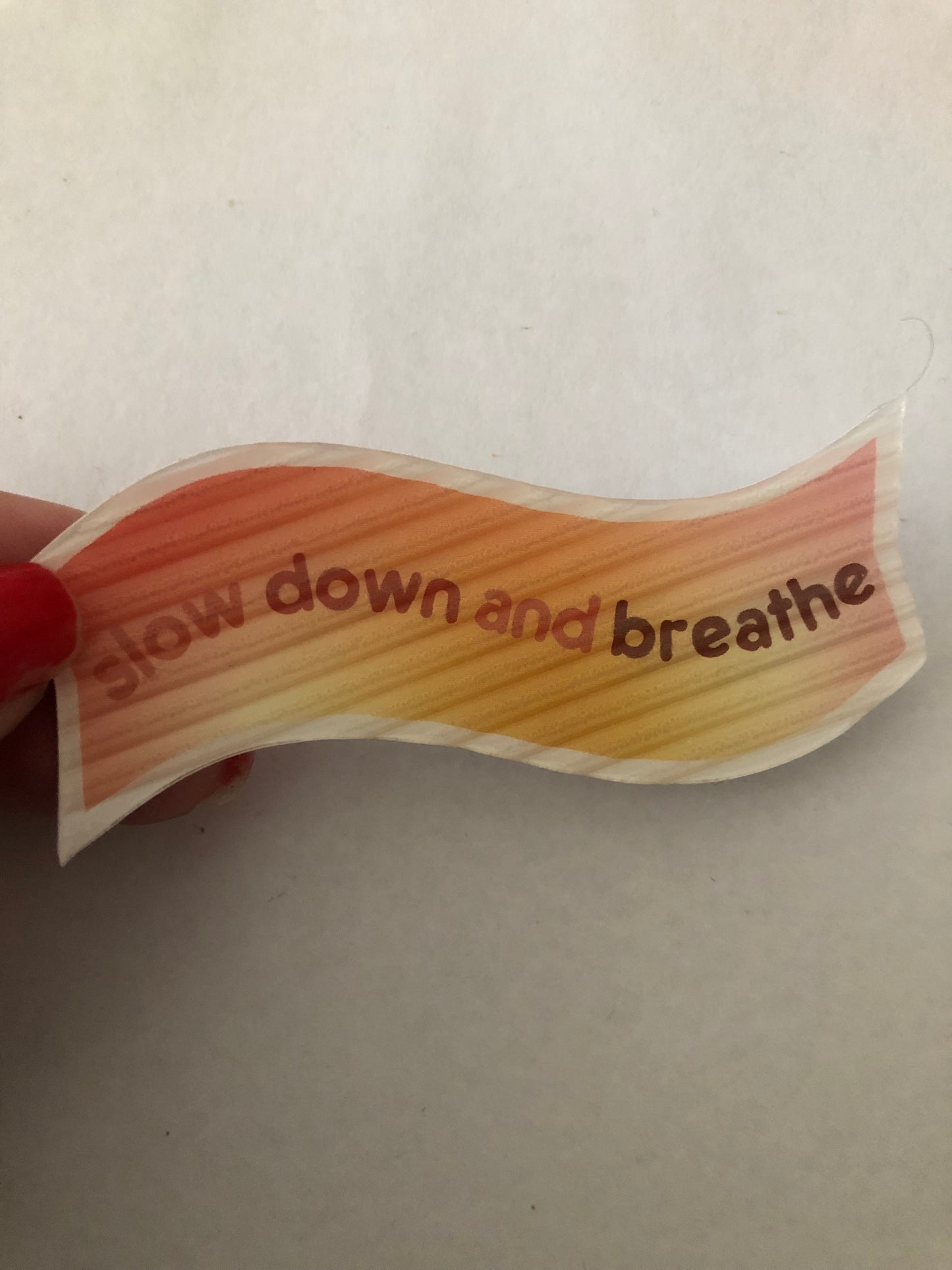 Slow down and breathe sensory sticker for anxiety relief