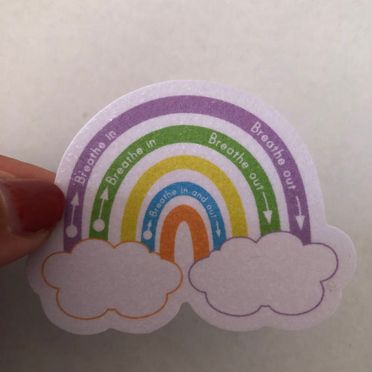 Rainbow breathing sensory sticker for anxiety relief