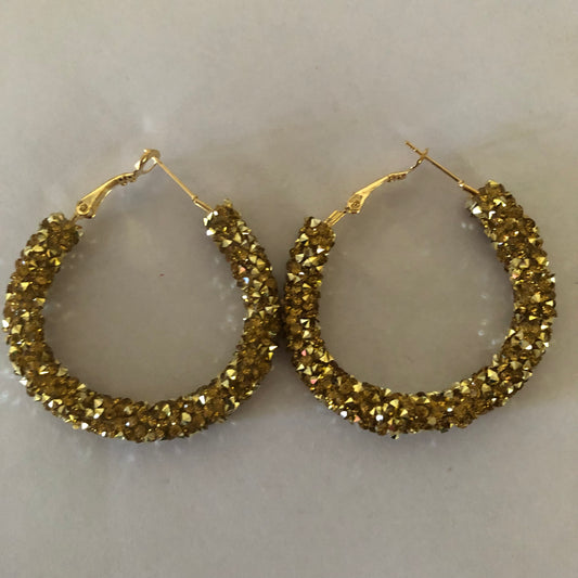 Beaded hoop earrings