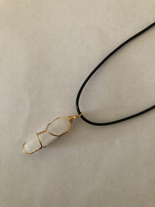 Crystal healing necklace
