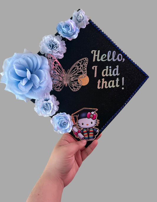 Class of 2026 Graduation Hello Kitty cap topper