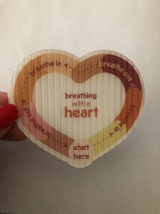 Heart breathing sensory sticker for anxiety relief