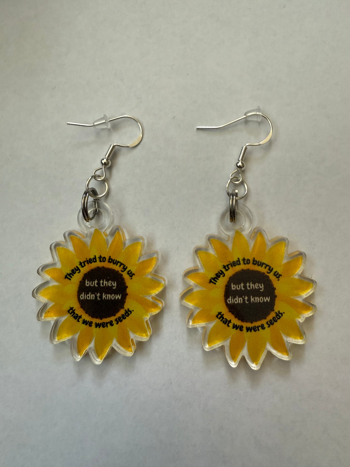 They tried to bury us, but they didn’t know that we were seeds earrings
