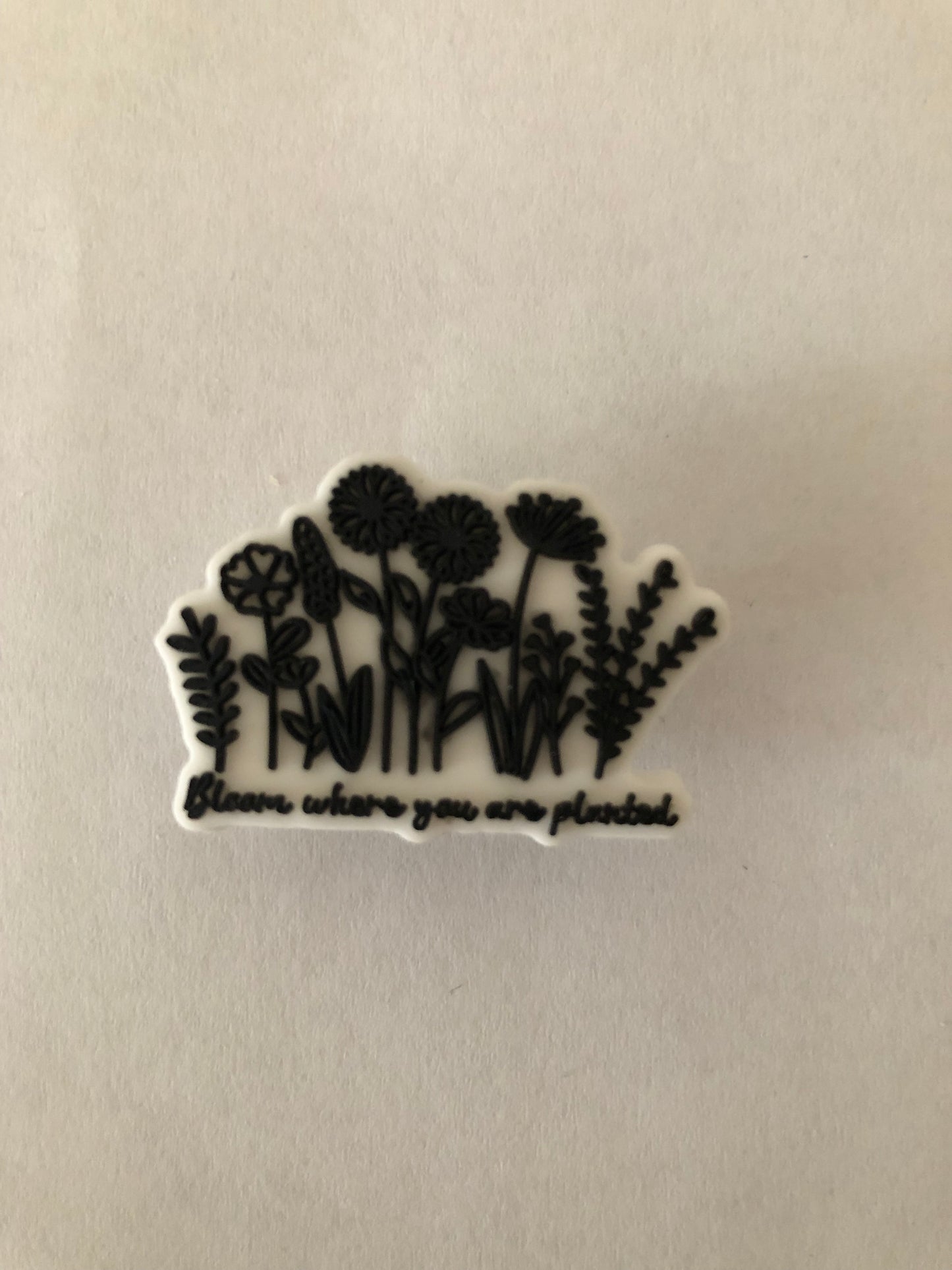 Bloom where you are planted shoe charm