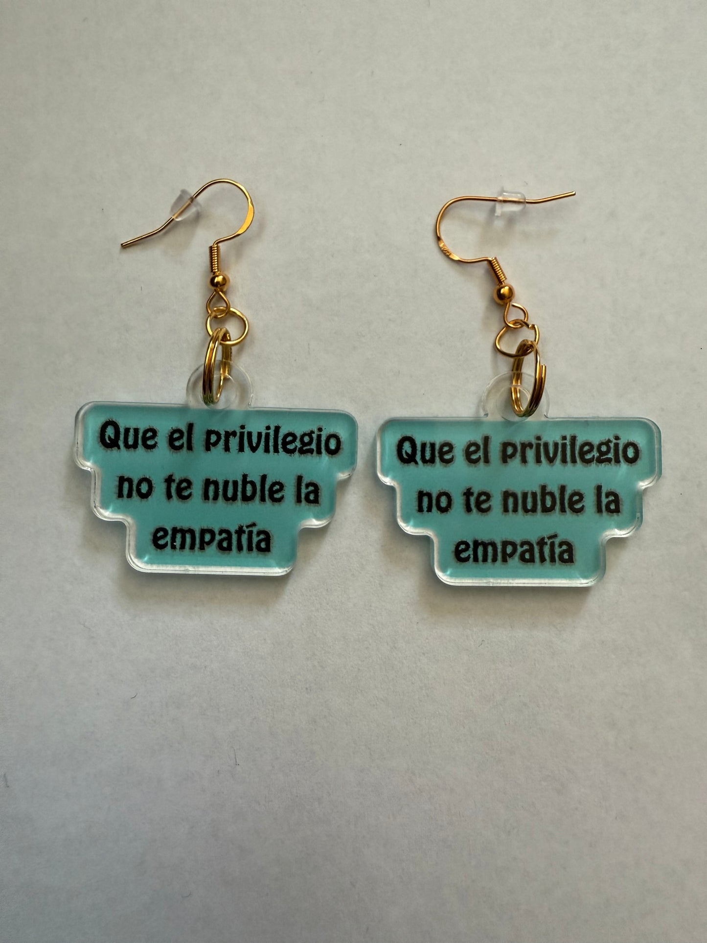 Que el privilegio no te nuble la empatía earrings