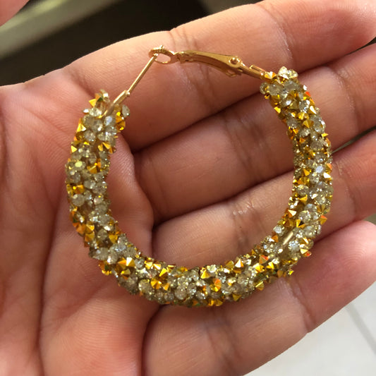 Beaded hoop earrings