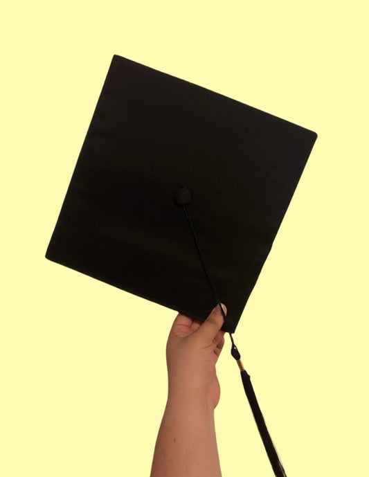 Blank Black Graduation Cap with Tassel