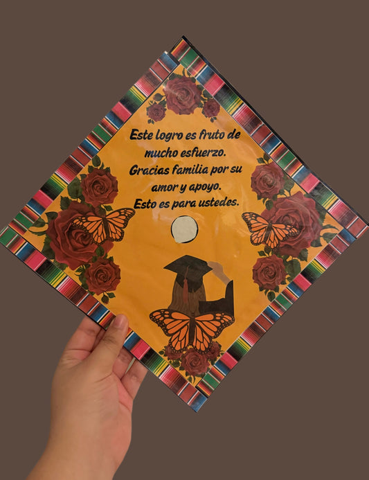 Class of 2026 Graduation Latina glossy cap topper