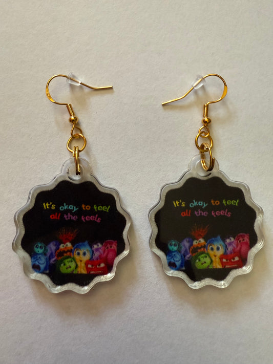 It’s okay to feel all the feels Emotion Characters Earrings