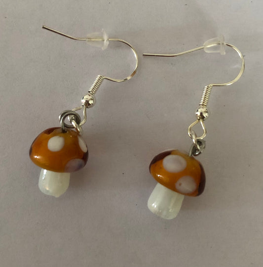 Mushroom earrings