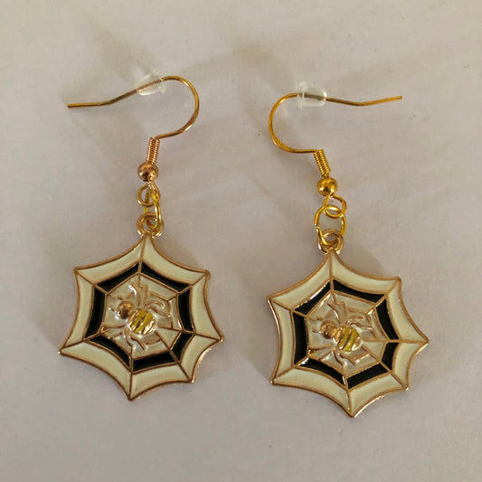 Halloween Spooky Spider Web Earrings