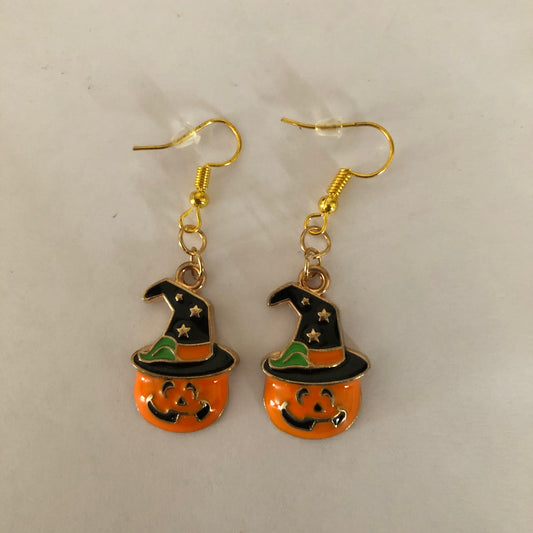 Halloween Pumpkin Spooky Earrings