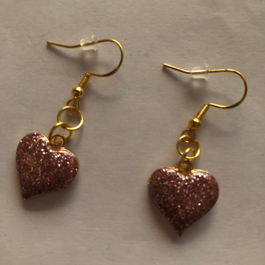 Valentine’s Day heart-shaped earrings
