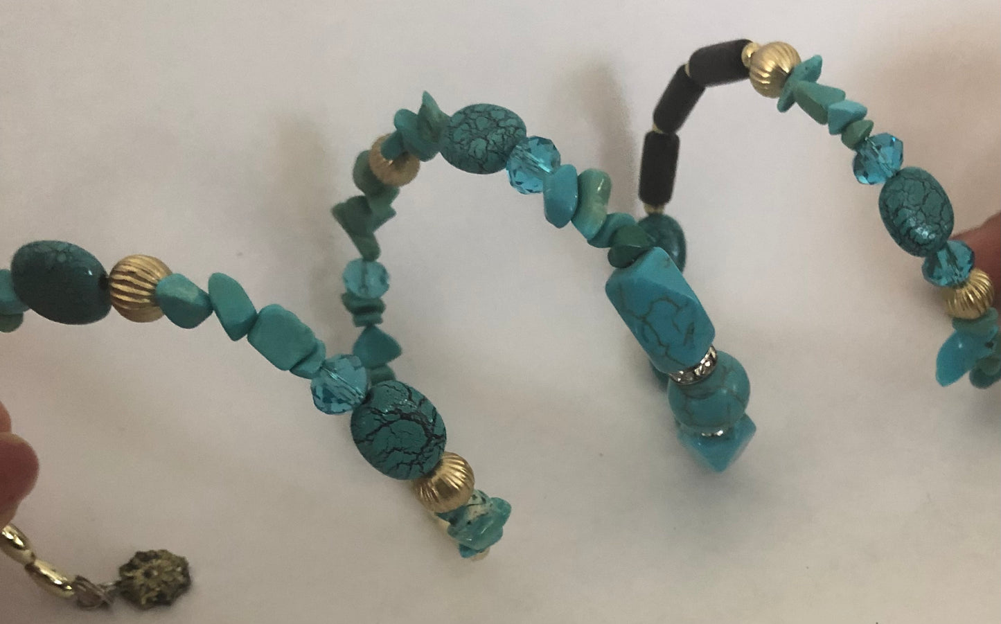 Jewelry set | Wire wrapped bracelet and earrings